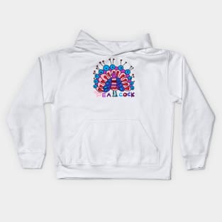 Peacock Bird Kids Hoodie